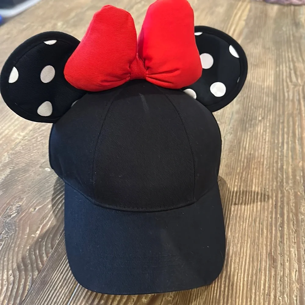 Disney Parks Minnie Mouse Ears adjustable Hat Cap adult size